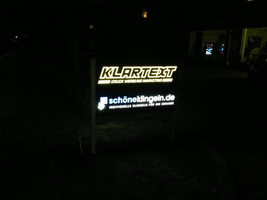 Leuchtwerbung – Referenzprojekt 14 von Klartext