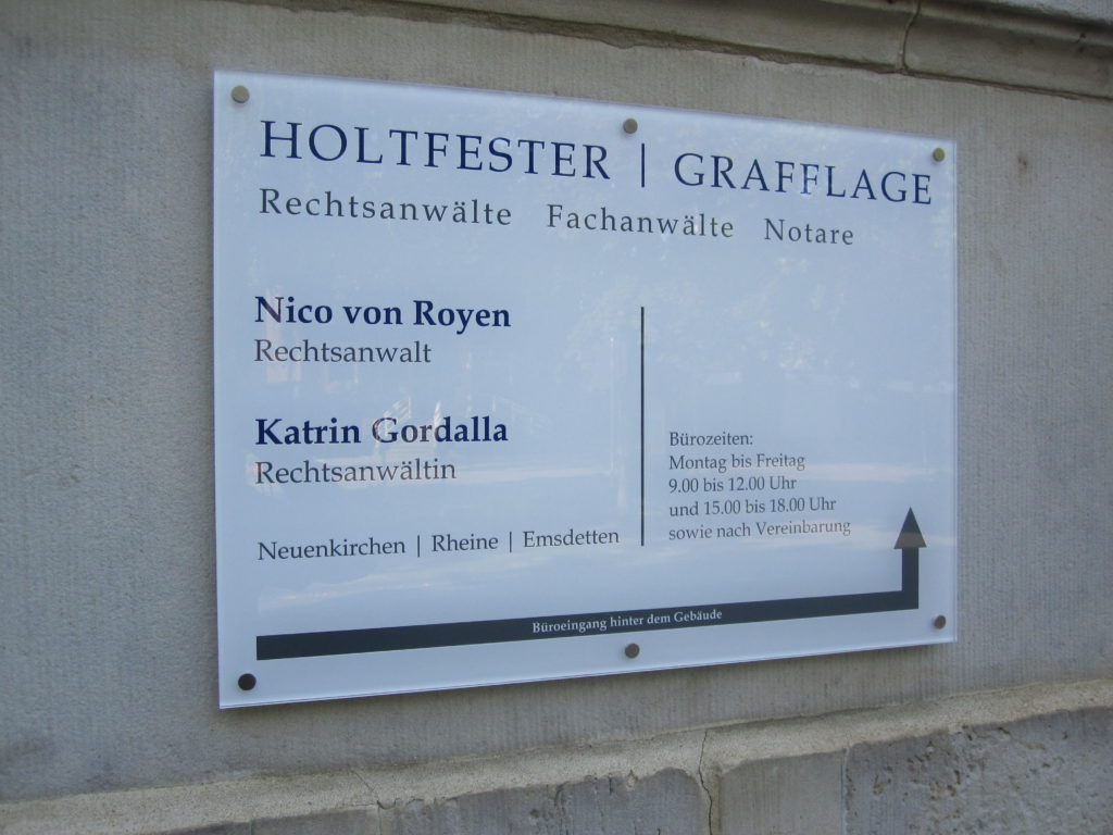 Werbeschilder – Referenzprojekt 49 von Klartext